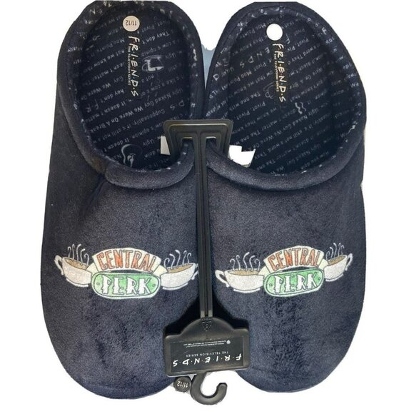 Friend’s Central Perk Unisex Open Back Black Slippers NWOB- Mens 11/12 - Picture 2 of 9